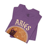 Aries Spooky Cat Astrology Tee