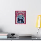 Cancer Spooky Cat Astrology Art Print