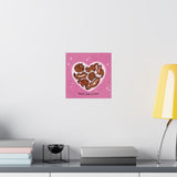 Heart Full of Love Brown Tabby Cat Art Print