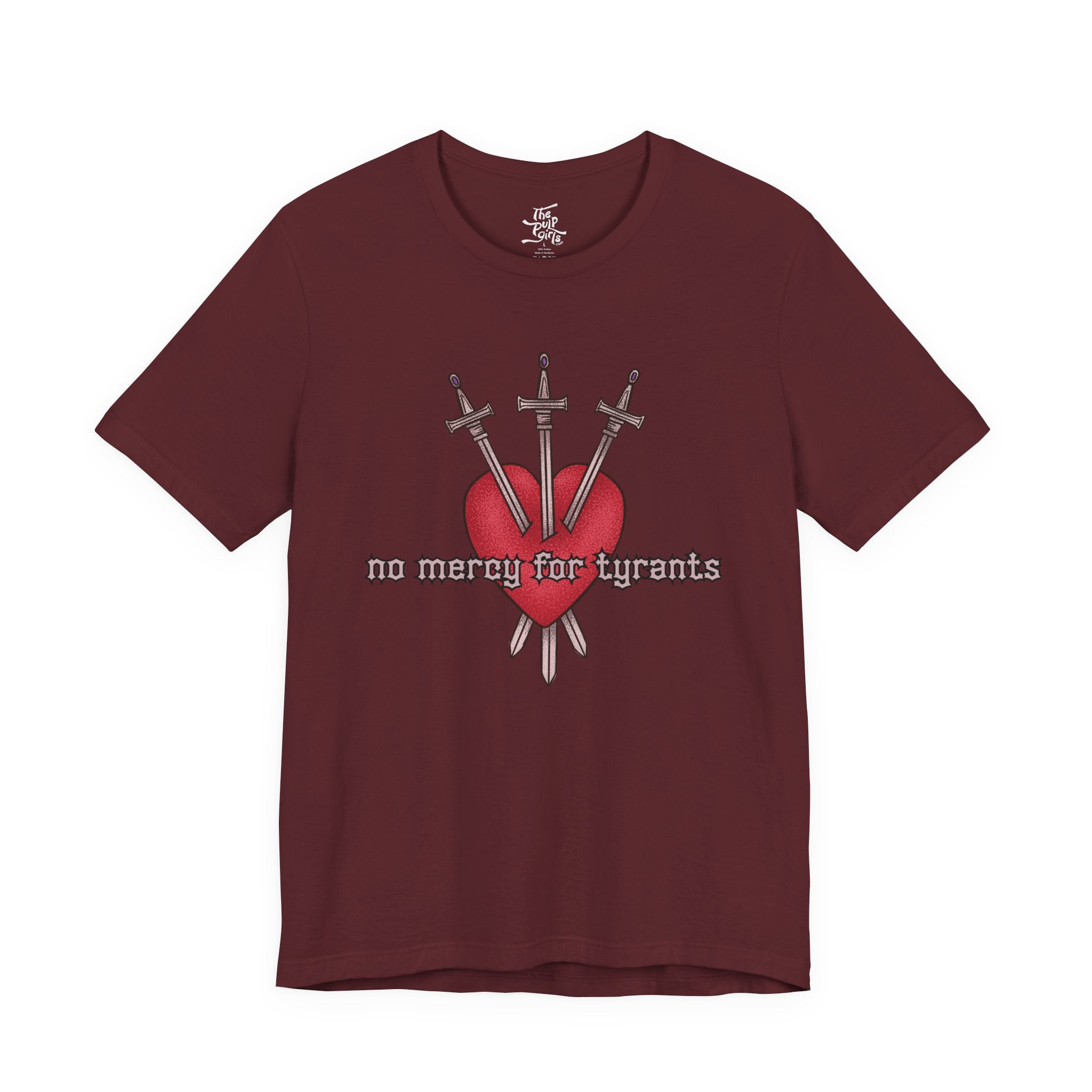 No Mercy For Tyrants - The Three of Hearts Tarot Tee