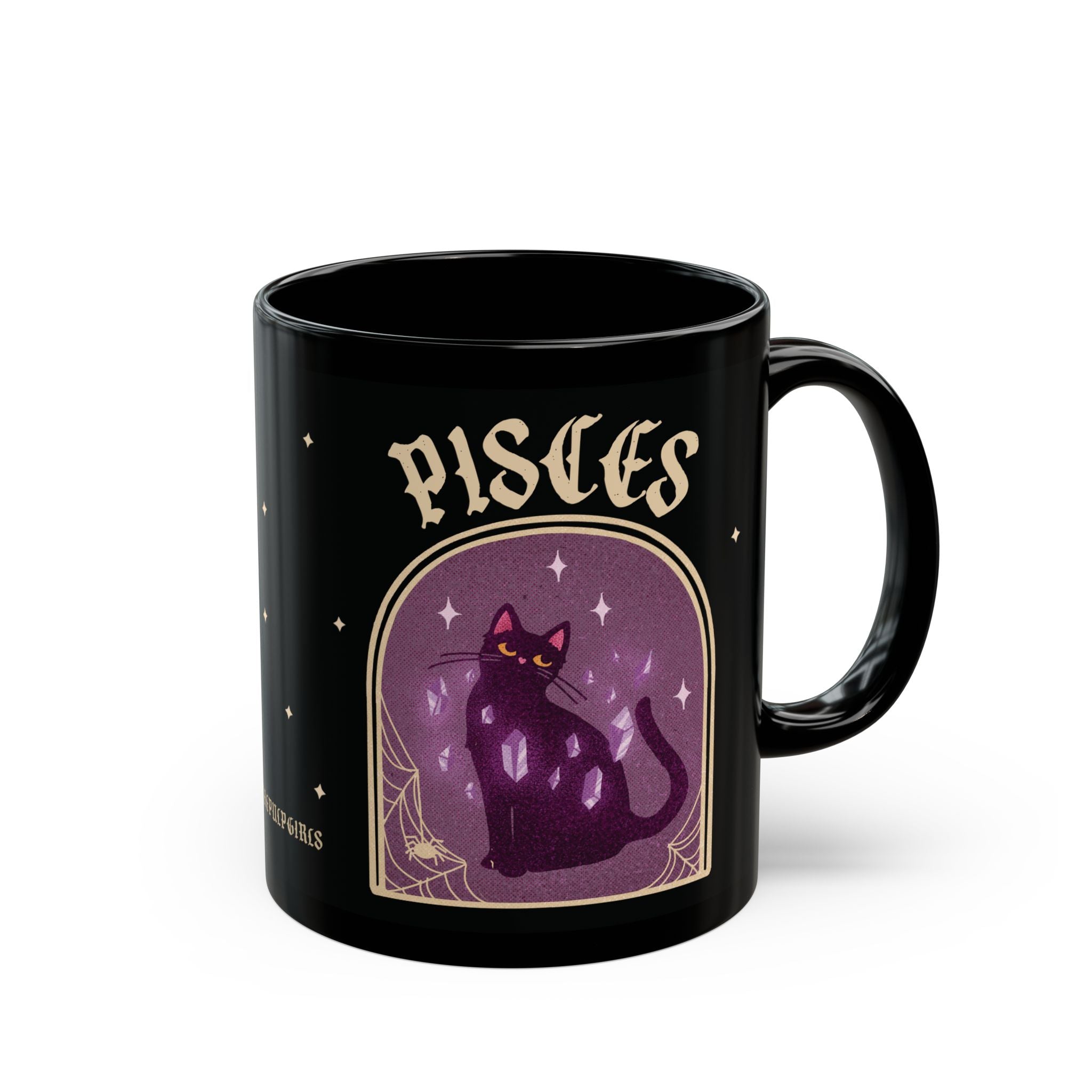 Pisces Spooky Cat Astrology Mug