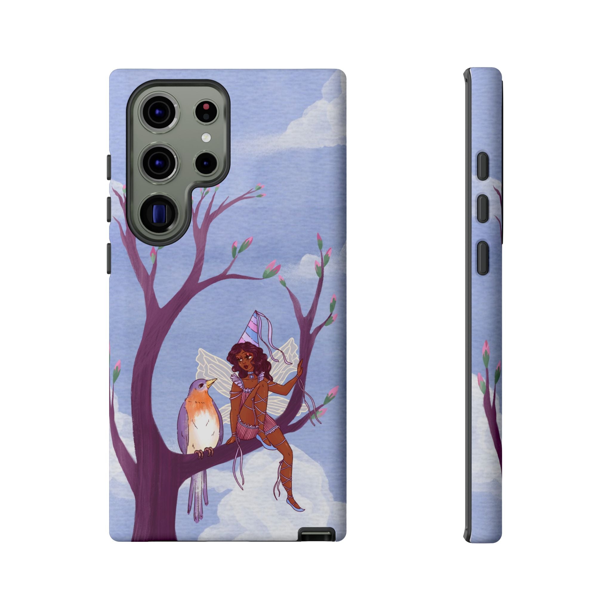 Purple Bird & Fairy Phone Case