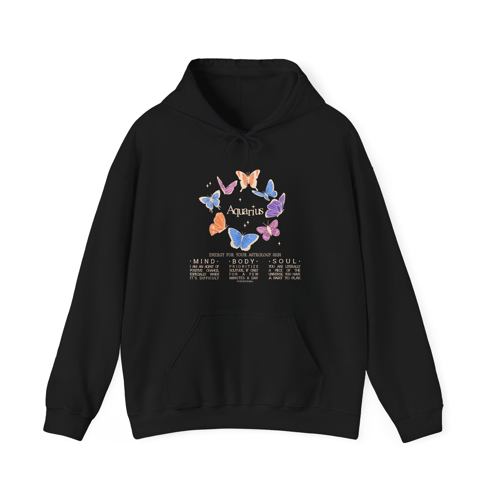 Aquarius Butterfly Astrology Hoodie