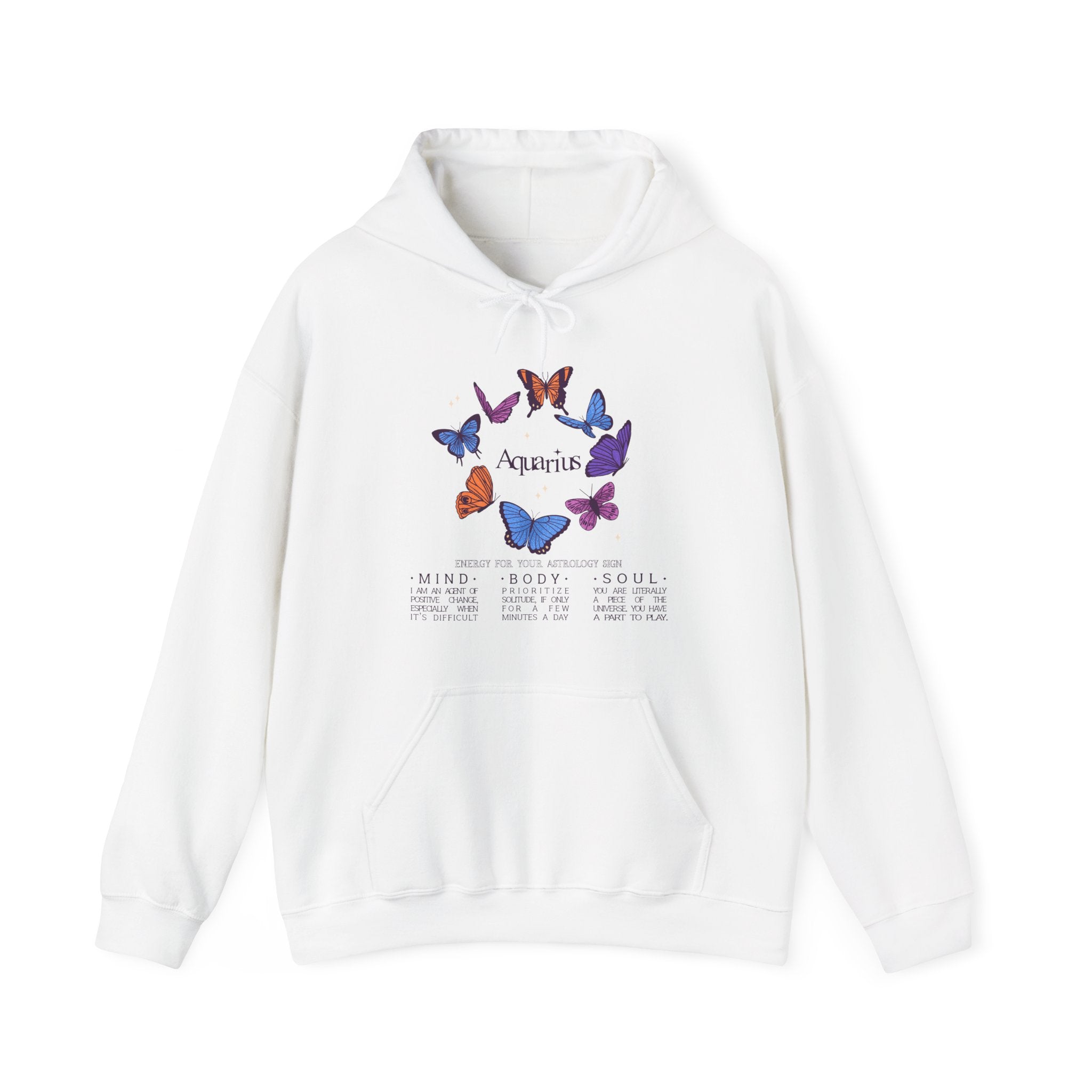 Aquarius Butterfly Astrology Hoodie