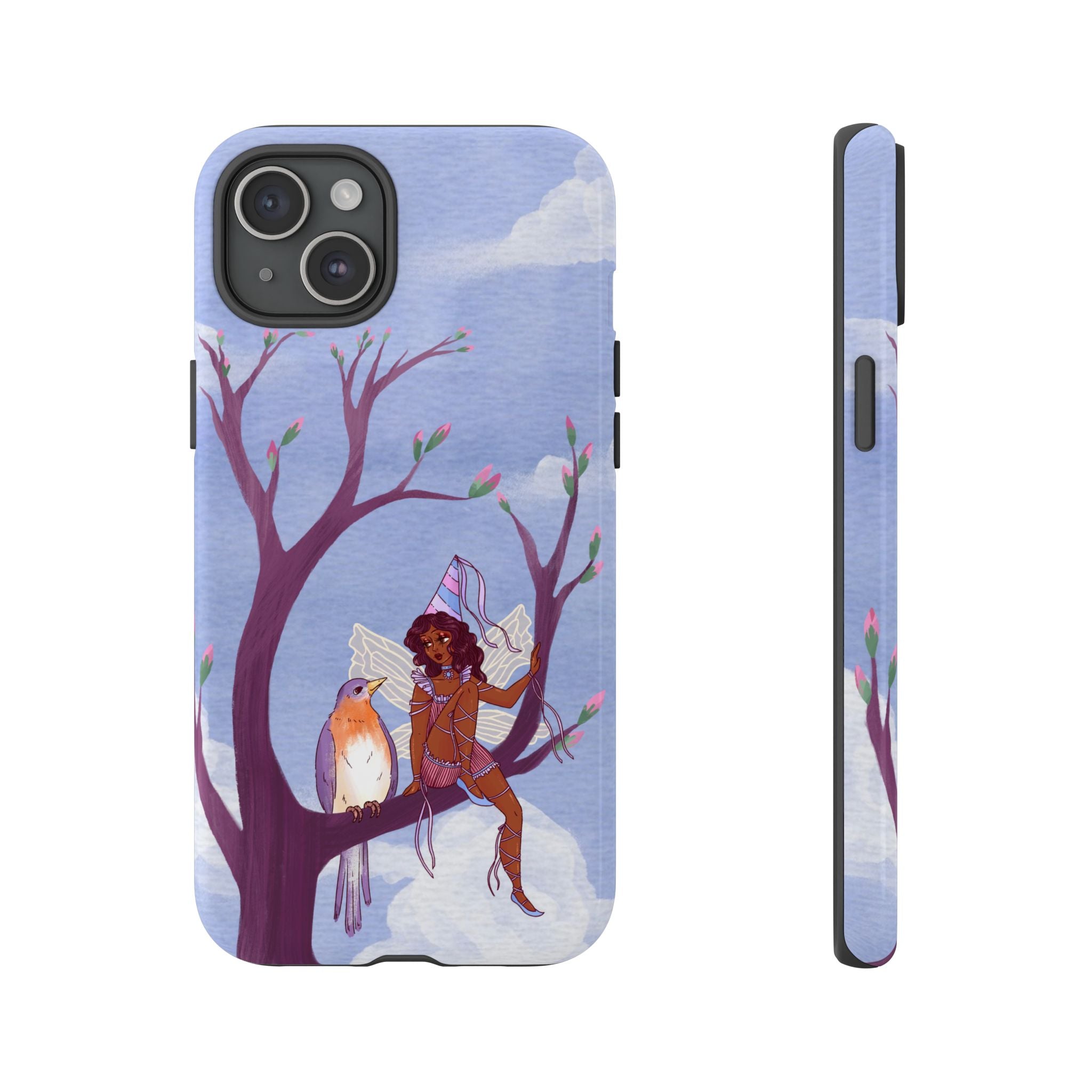 Purple Bird & Fairy Phone Case