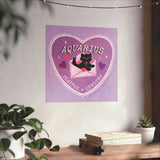 Aquarius Love Cat Art Print