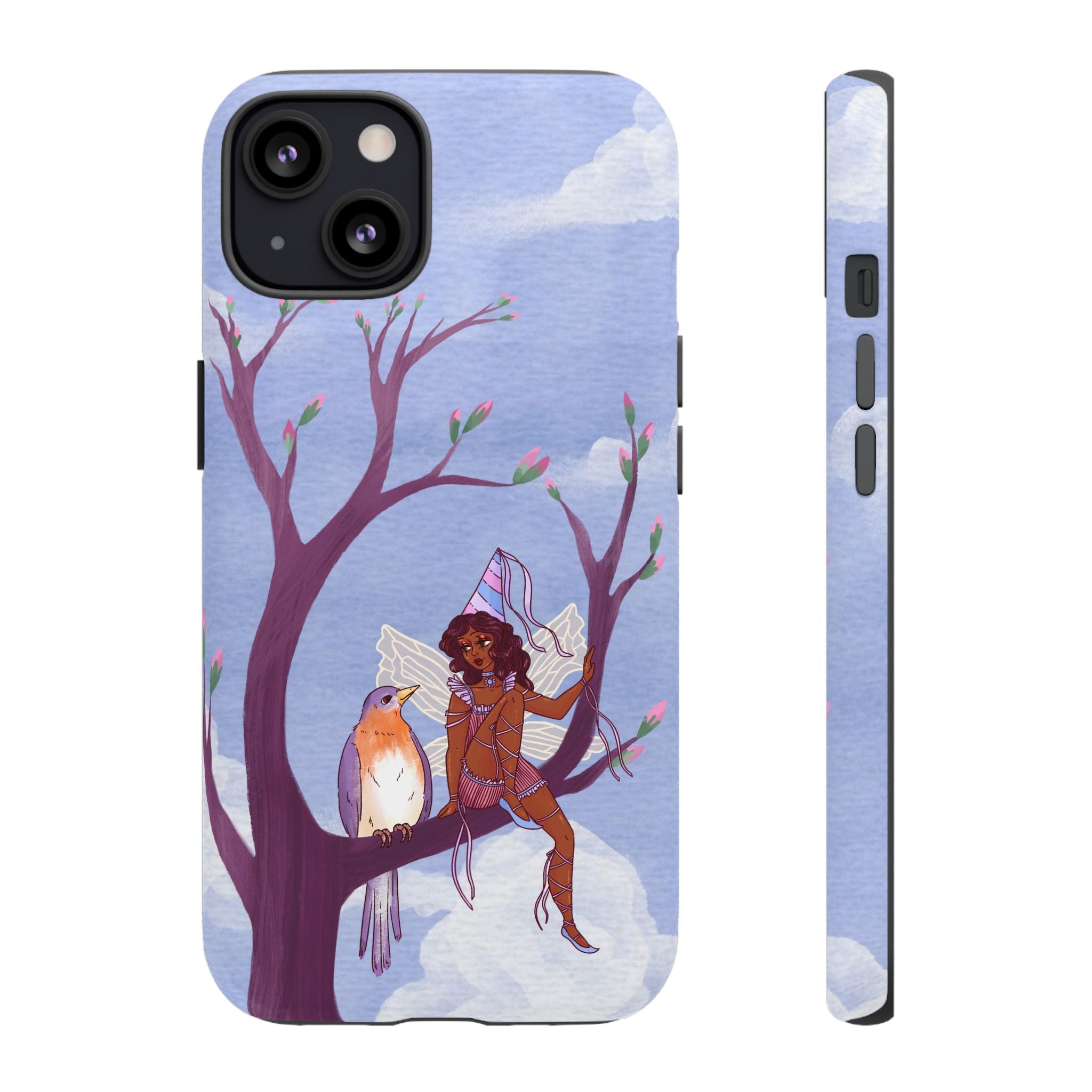 Purple Bird & Fairy Phone Case