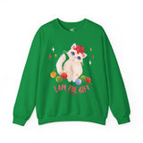 “I AM THE GIFT” Christmas Cat Sweatshirt