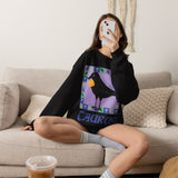 Taurus Whimsical Crow Crewneck Sweatshirt