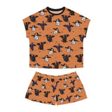 Spooky Black Cat Halloween Pajama Set