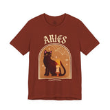 Aries Spooky Cat Astrology Tee
