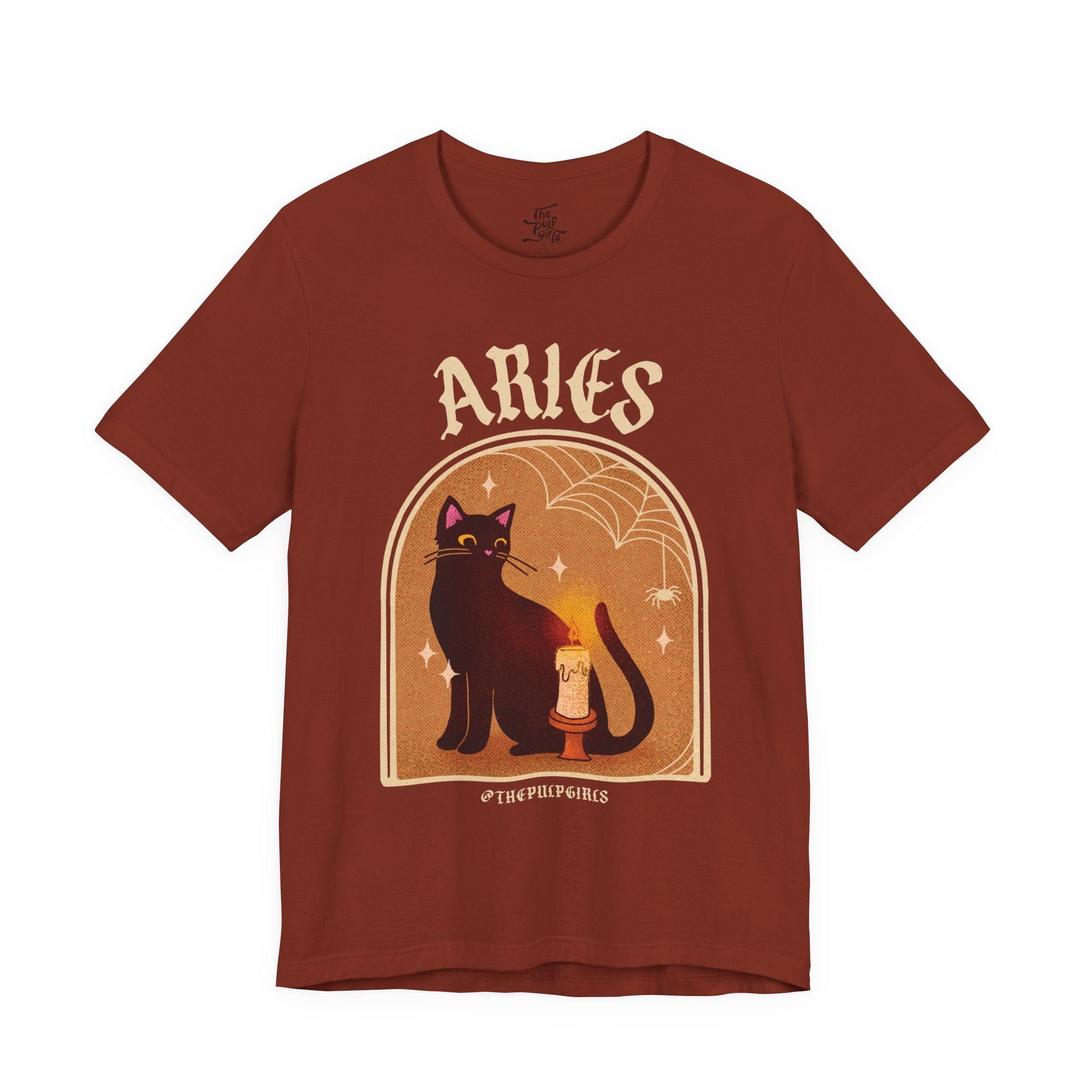 Aries Spooky Cat Astrology Tee