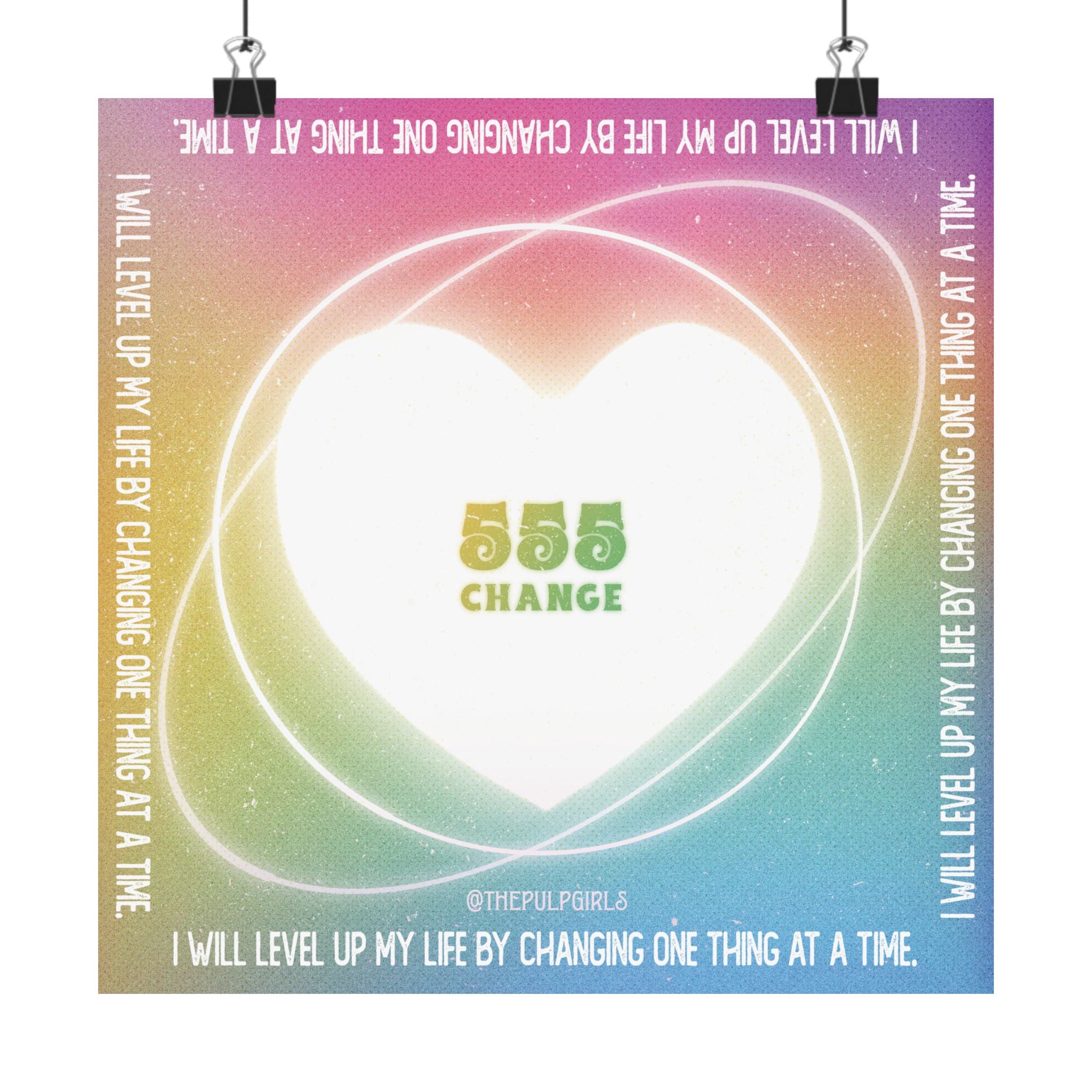 555 Angel Number Matte Art Print