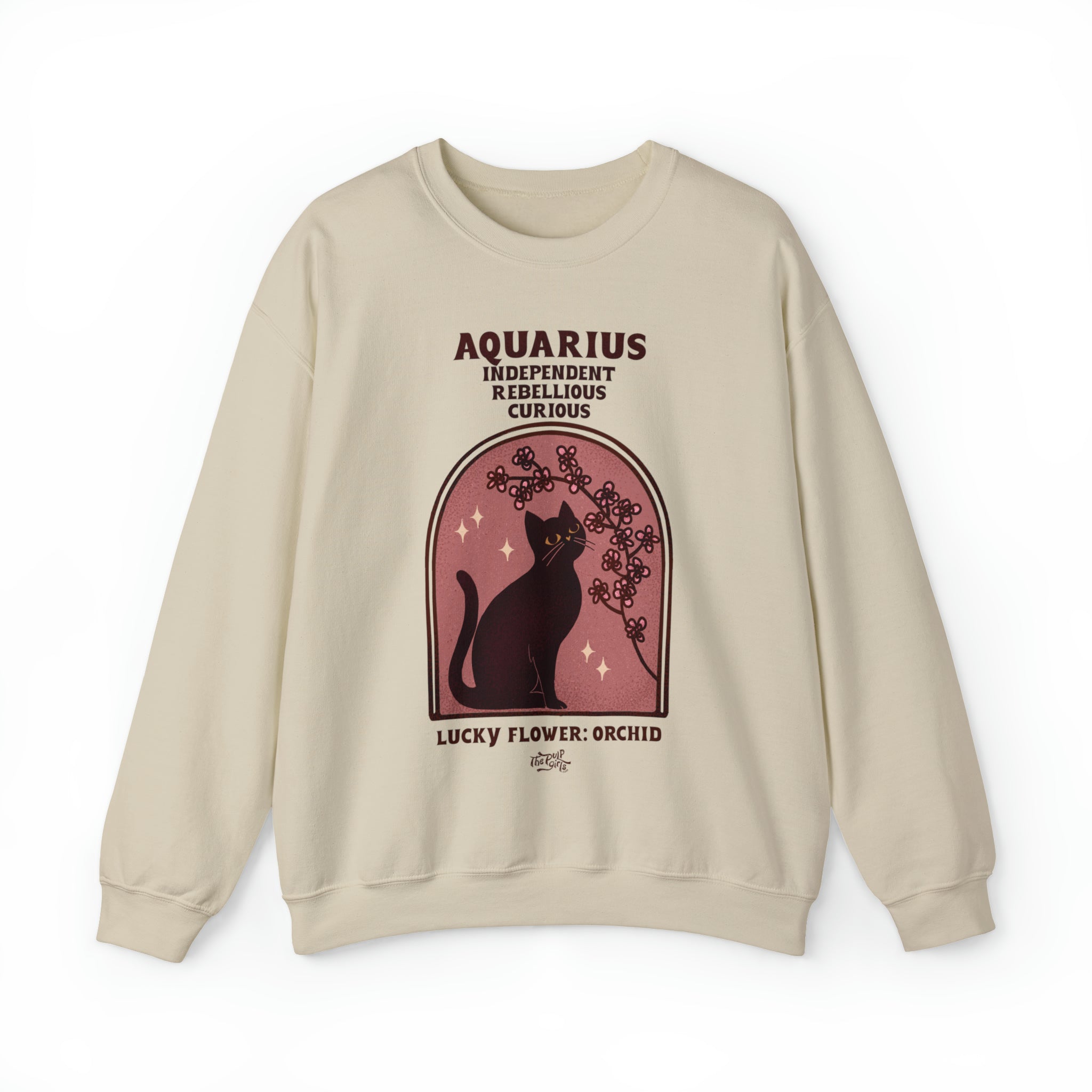 Aquarius Cat Astrology Crewneck