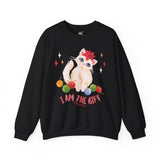 “I AM THE GIFT” Christmas Cat Sweatshirt