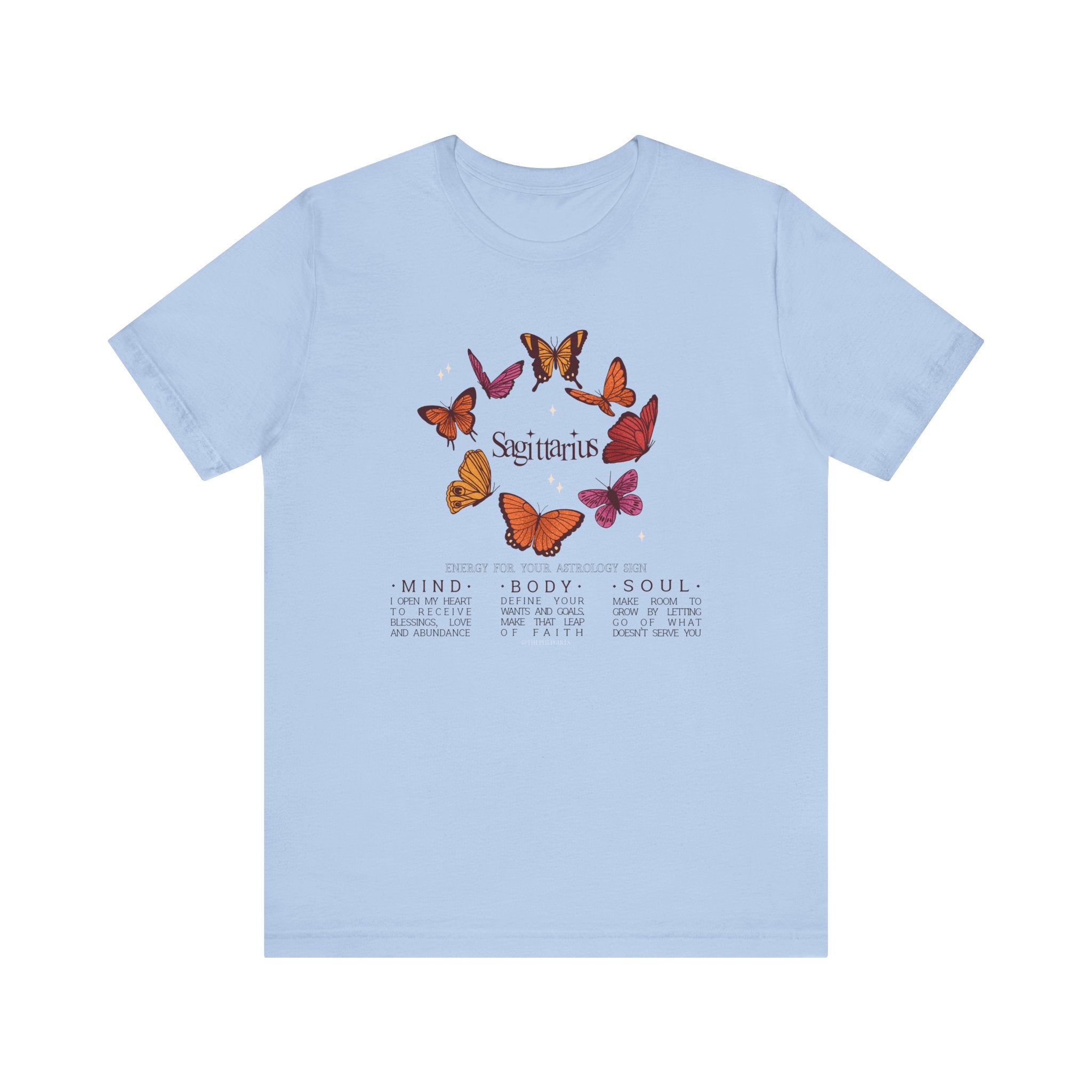Sagittarius Astrology Butterfly Tee
