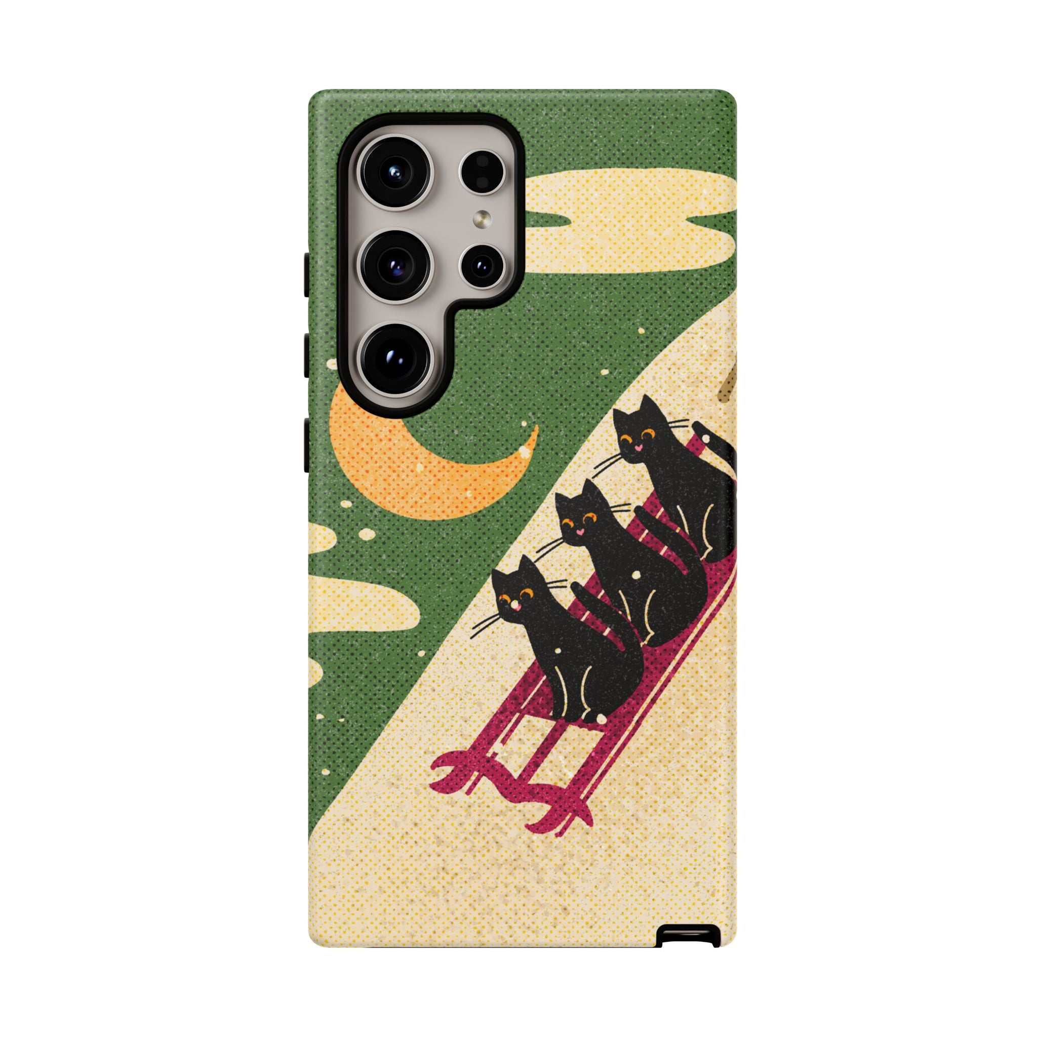 Sledding Kitties Phone Case