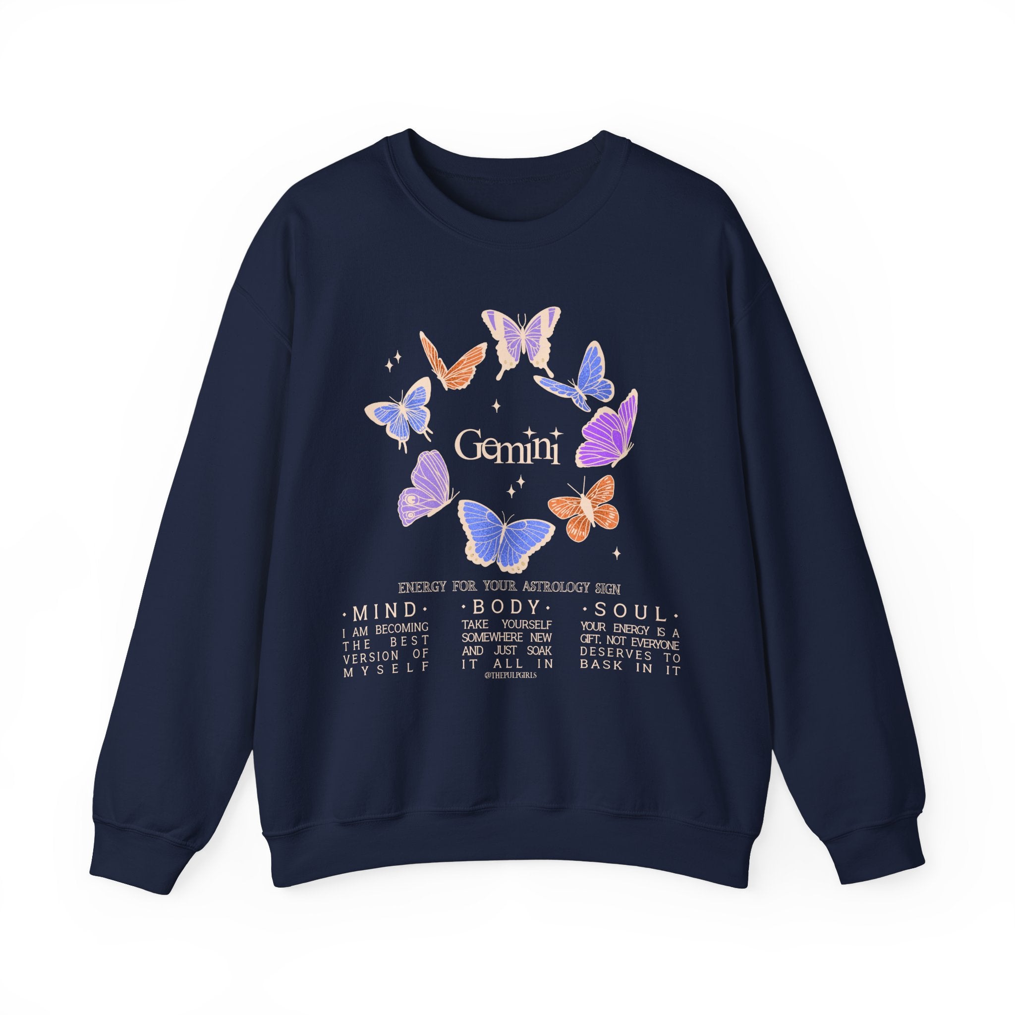 Gemini Butterfly Astrology Crewneck
