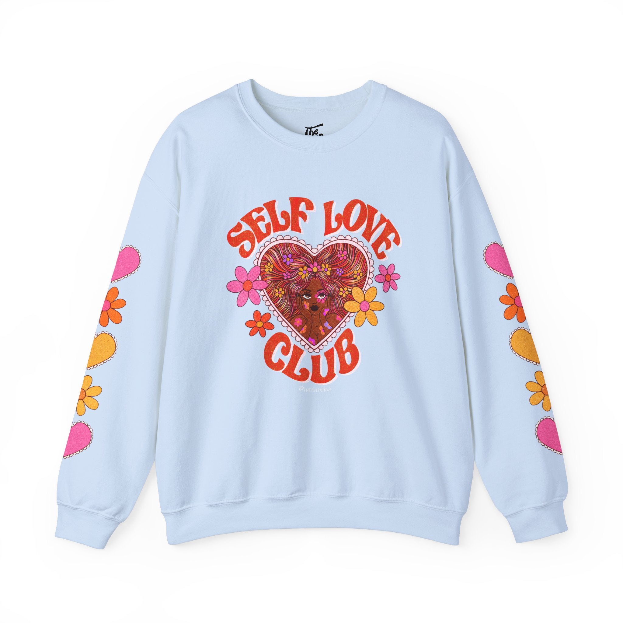 Self Love Club Orange Crewneck Sweatshirt