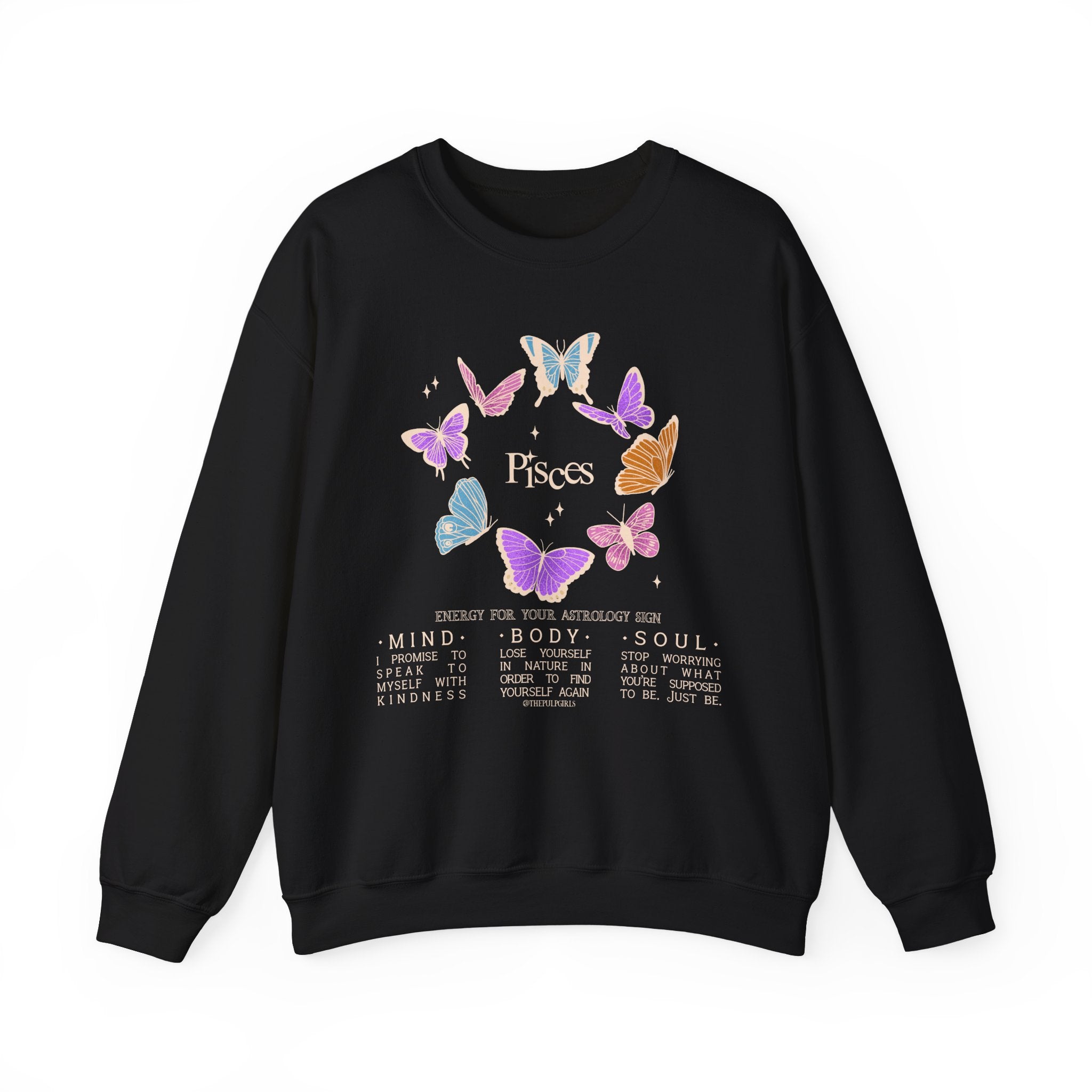 Pisces Butterfly Astrology Crewneck