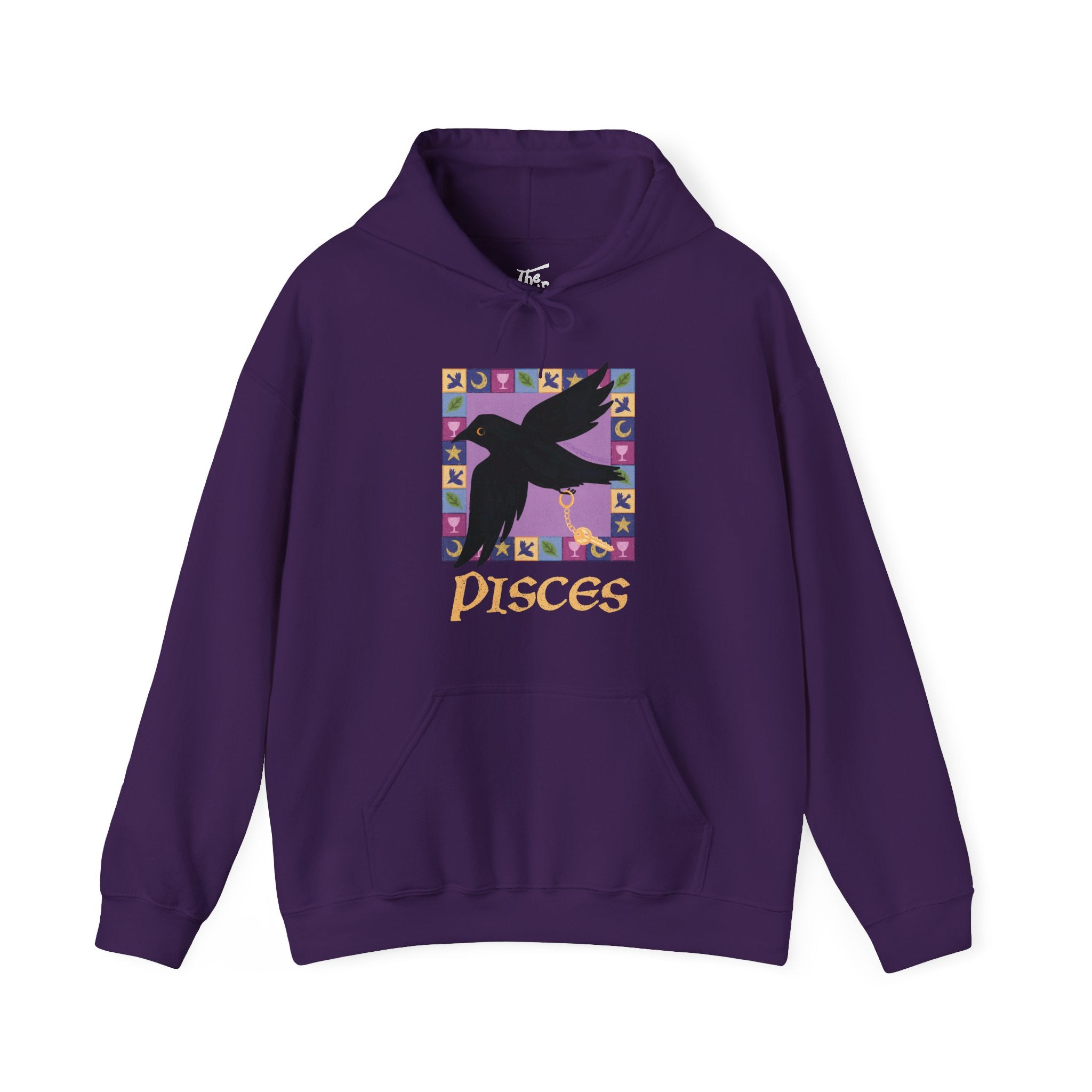 Pisces Whimsical Crow Hoodie