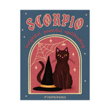 Scorpio Spooky Cat Astrology Art Print