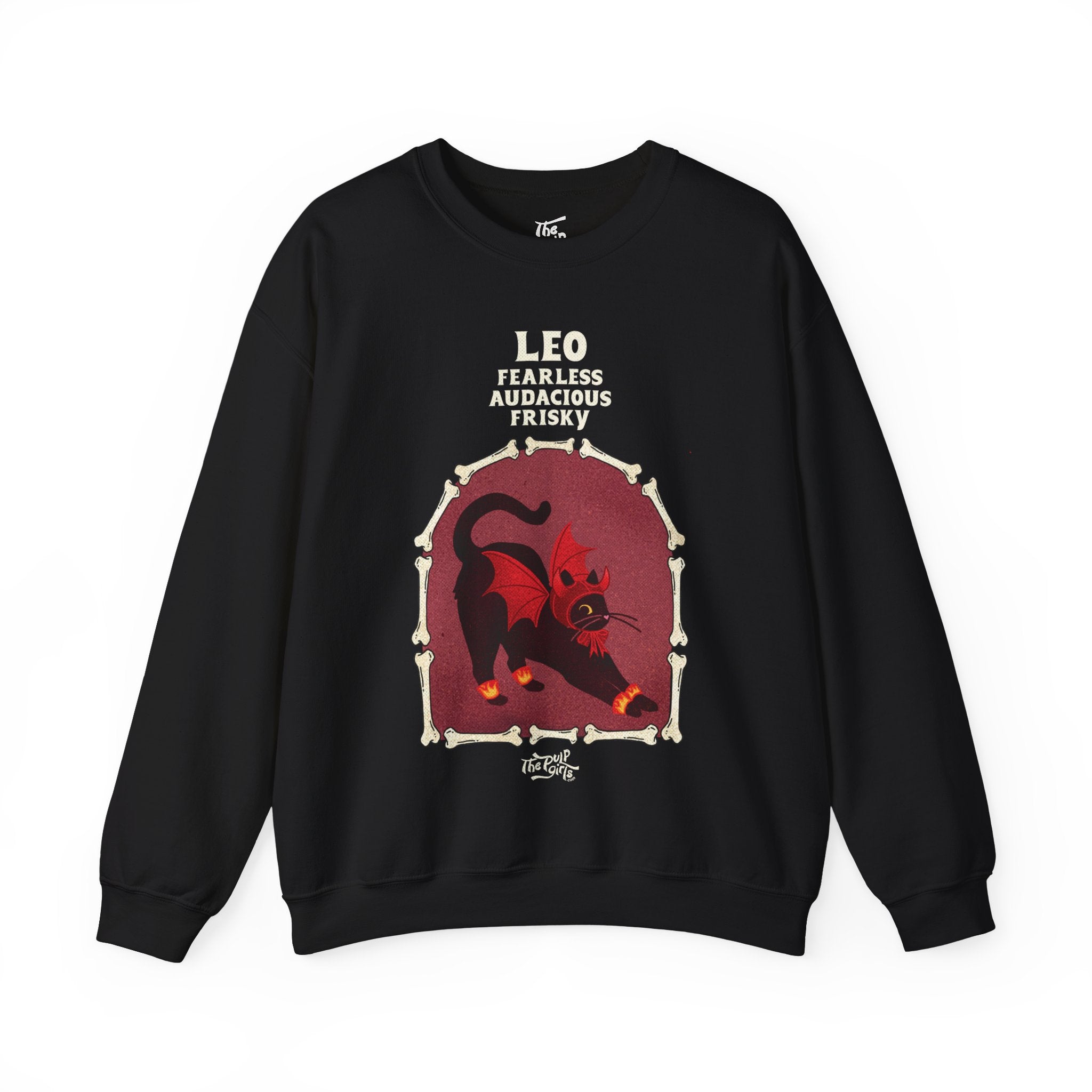 Leo Halloween Cat Astrology Crewneck