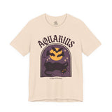 Aquarius Spooky Cat Astrology Tee
