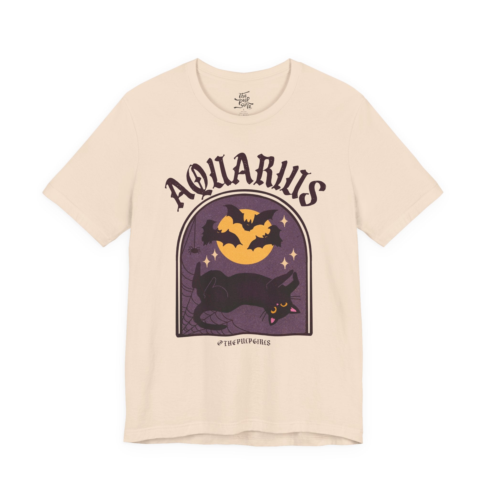 Aquarius Spooky Cat Astrology Tee