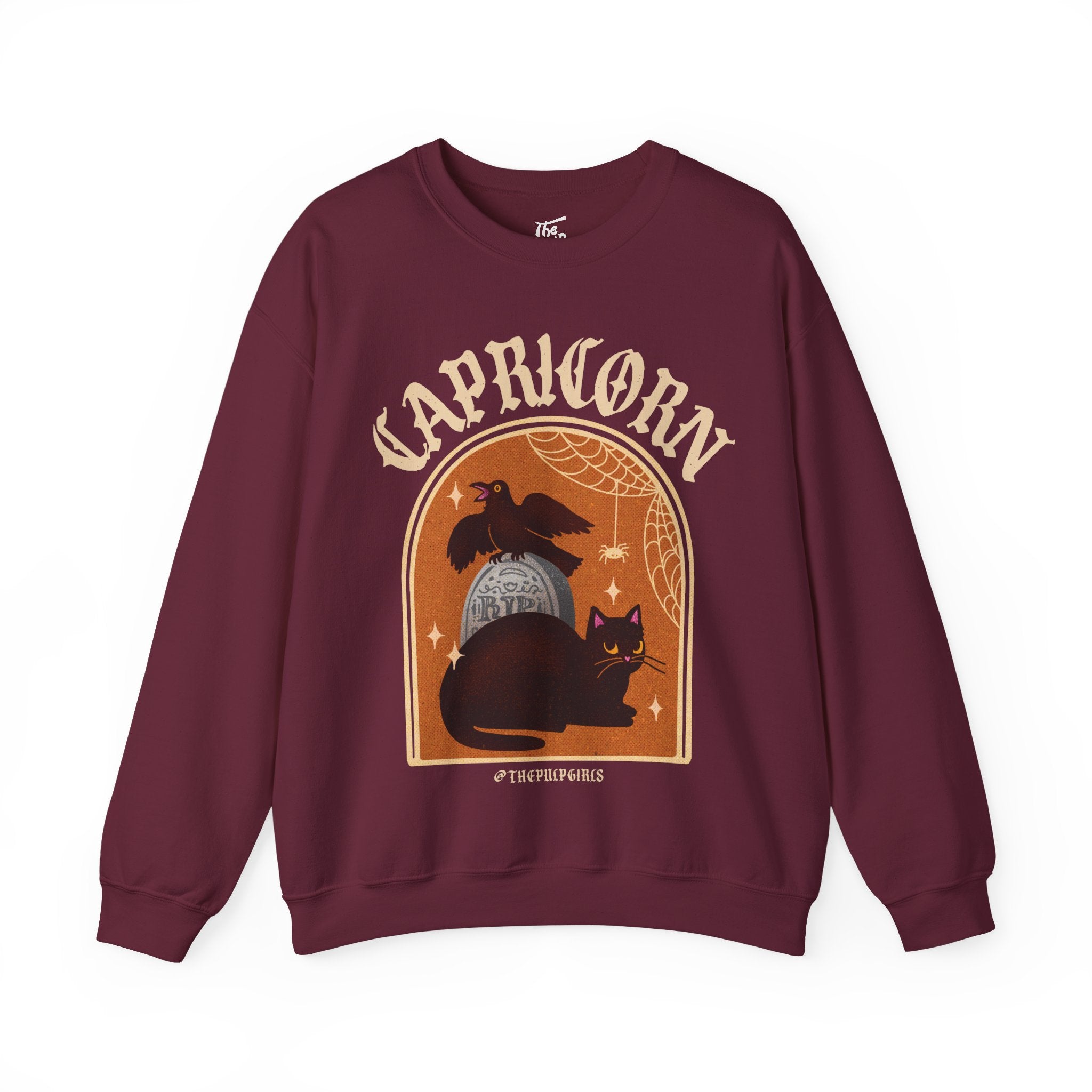 Capricorn Spooky Cat Astrology Crewneck