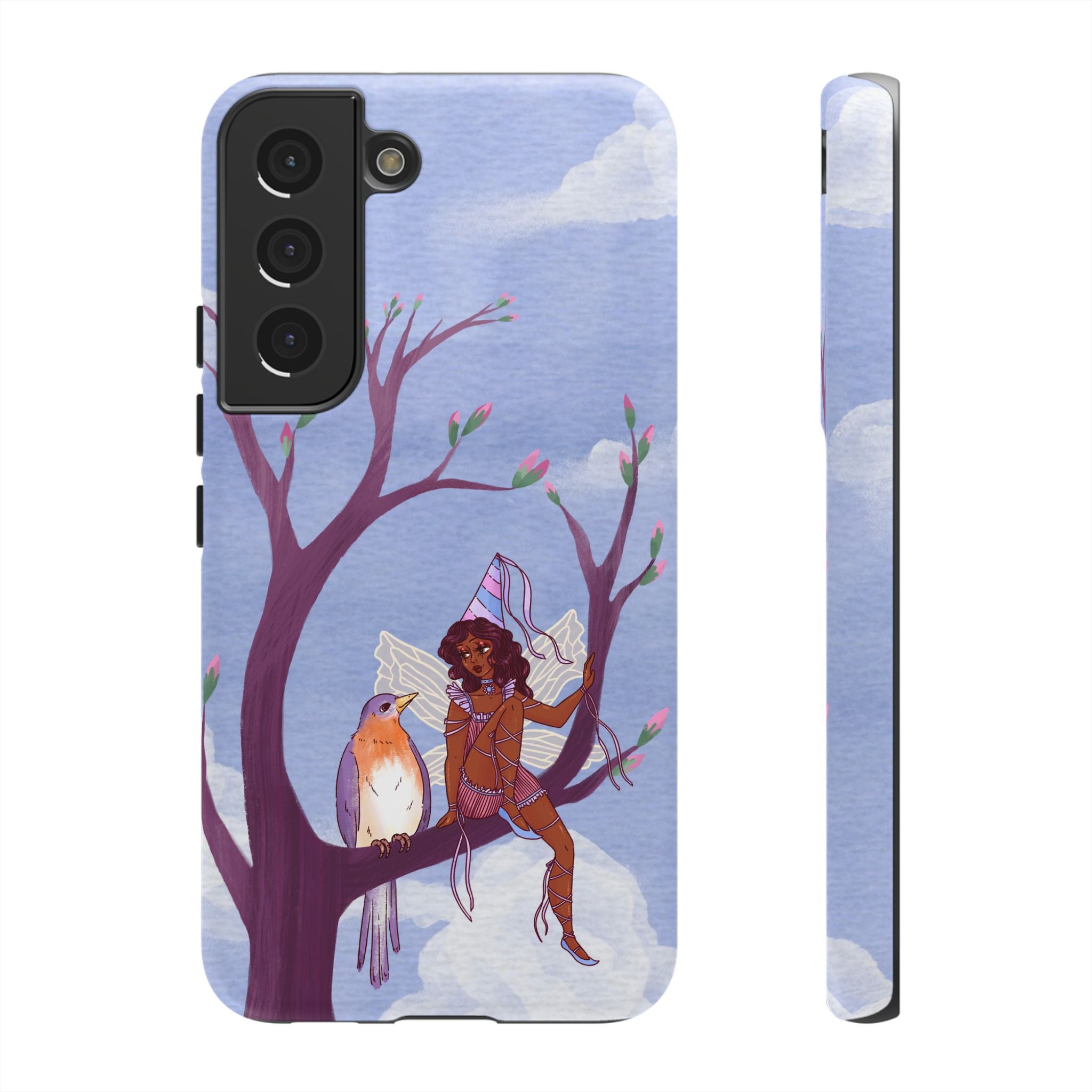 Purple Bird & Fairy Phone Case