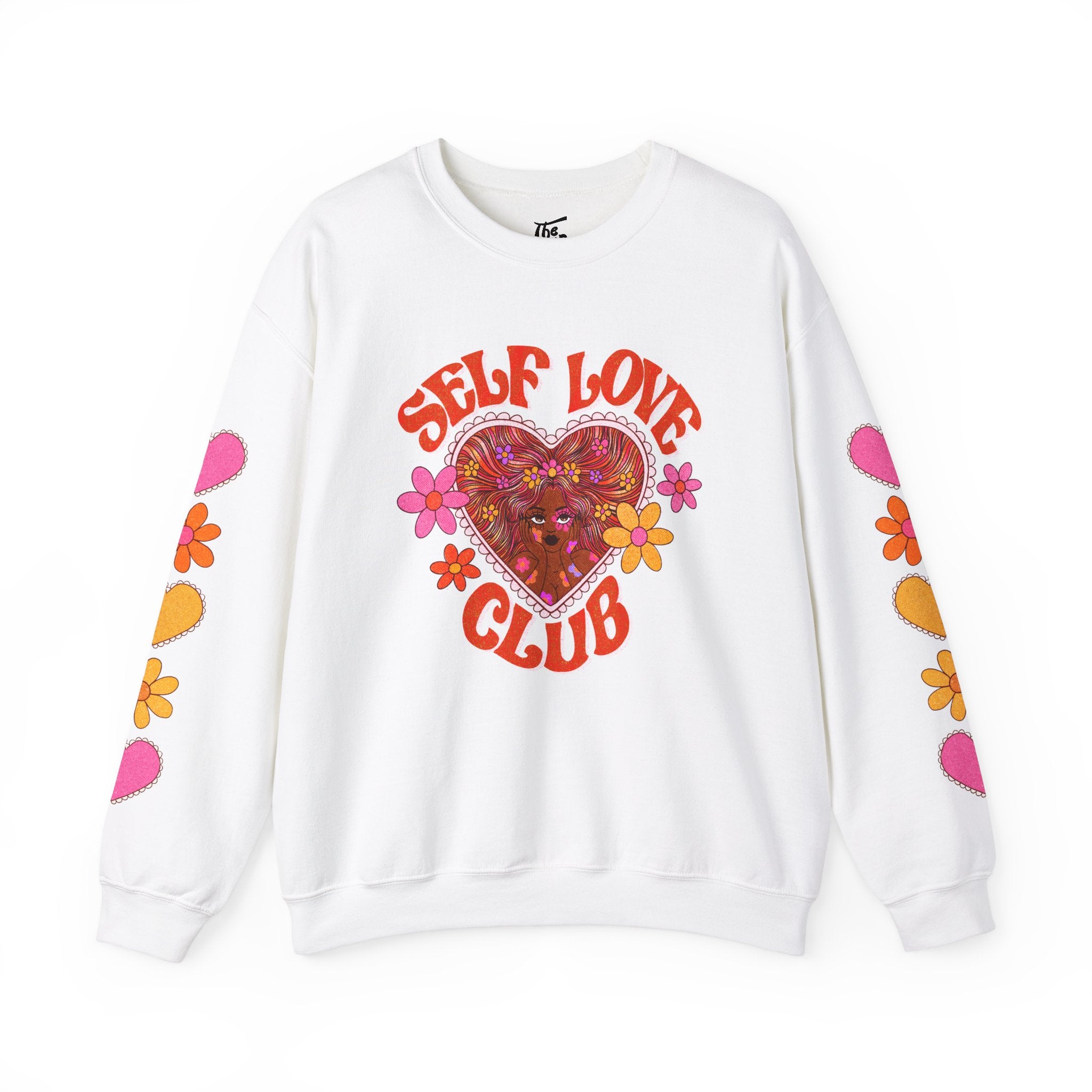 Self Love Club Orange Crewneck Sweatshirt