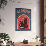 Scorpio Spooky Cat Astrology Art Print