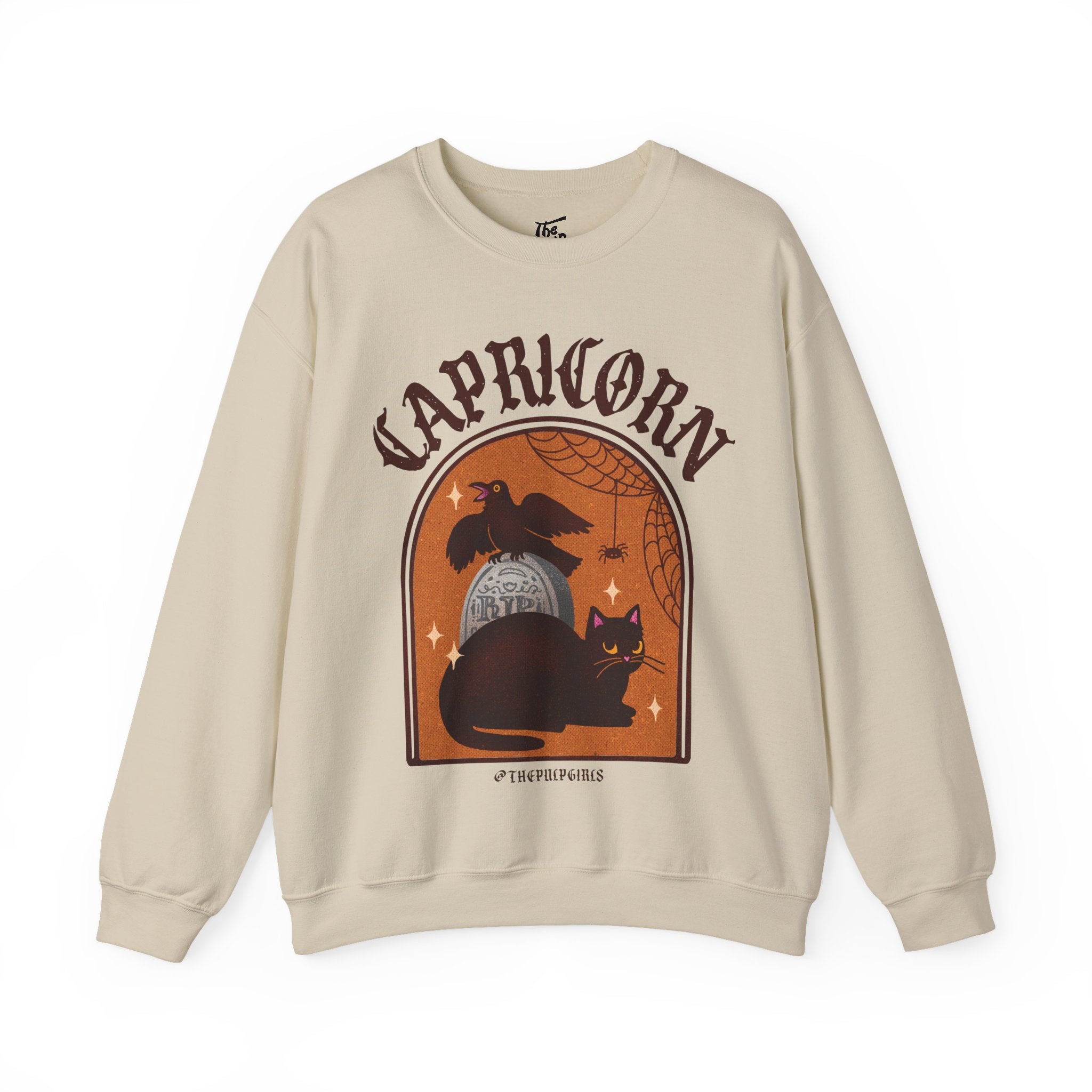 Capricorn Spooky Cat Astrology Crewneck