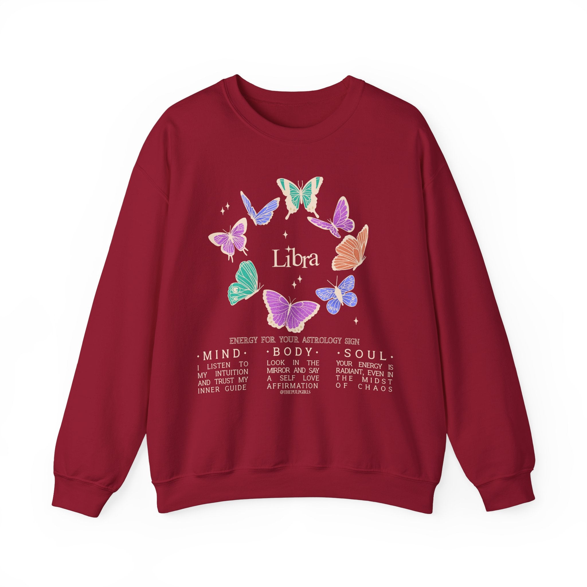 Libra Butterfly Astrology Crewneck