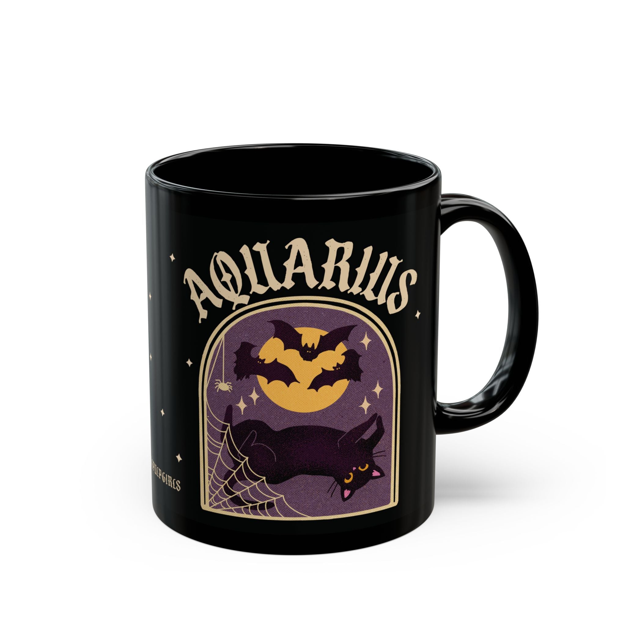 Aquarius Spooky Cat Astrology Mug