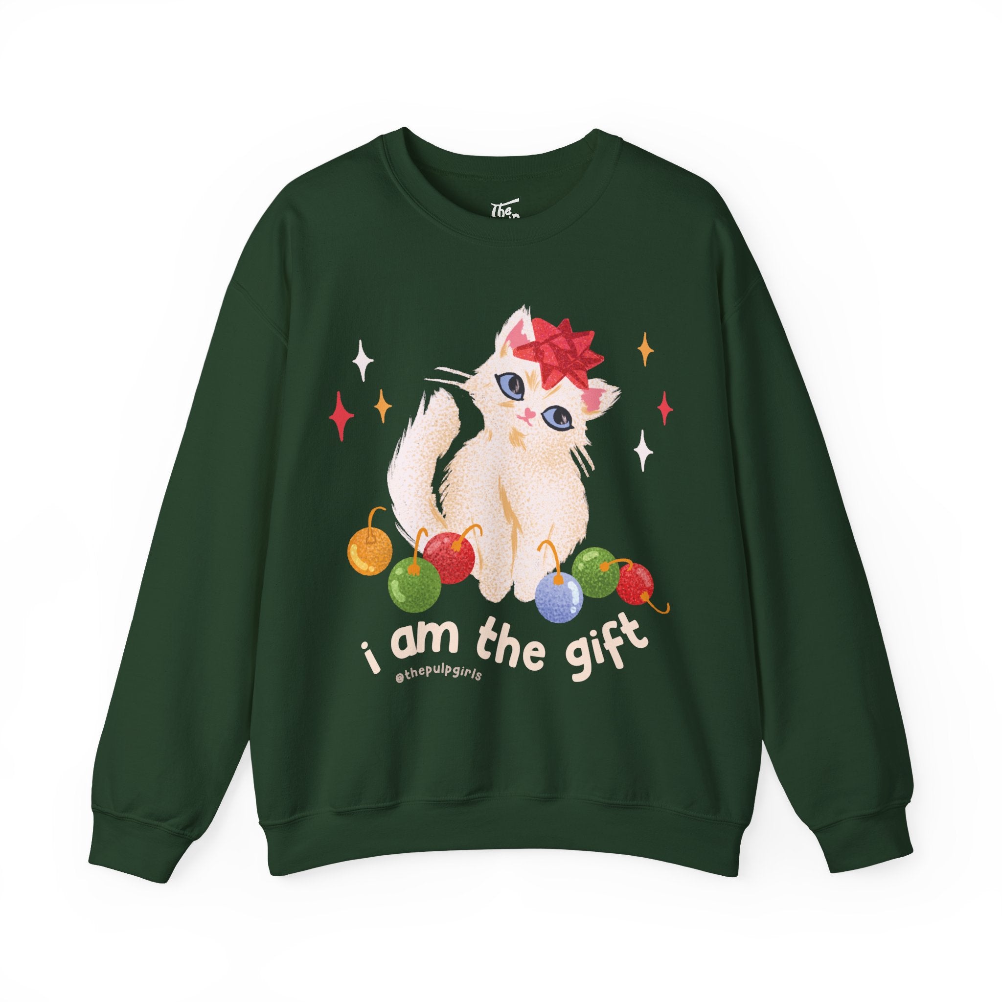 “I AM THE GIFT” Christmas Cat Sweatshirt