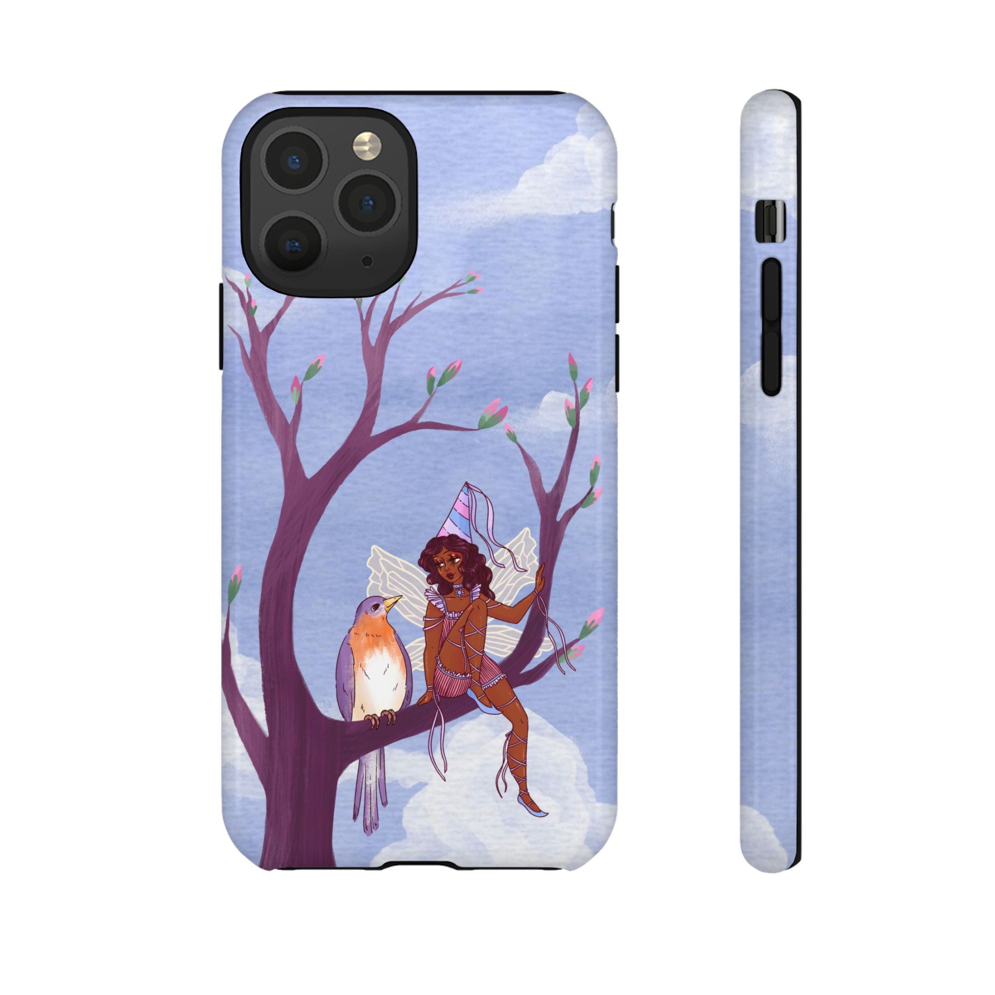 Purple Bird & Fairy Phone Case