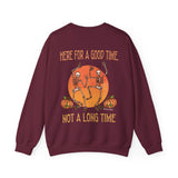 Here for a Good Time Skeleton Crewneck