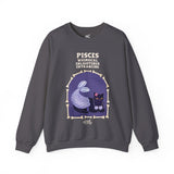 Pisces Halloween Cat Astrology Crewneck