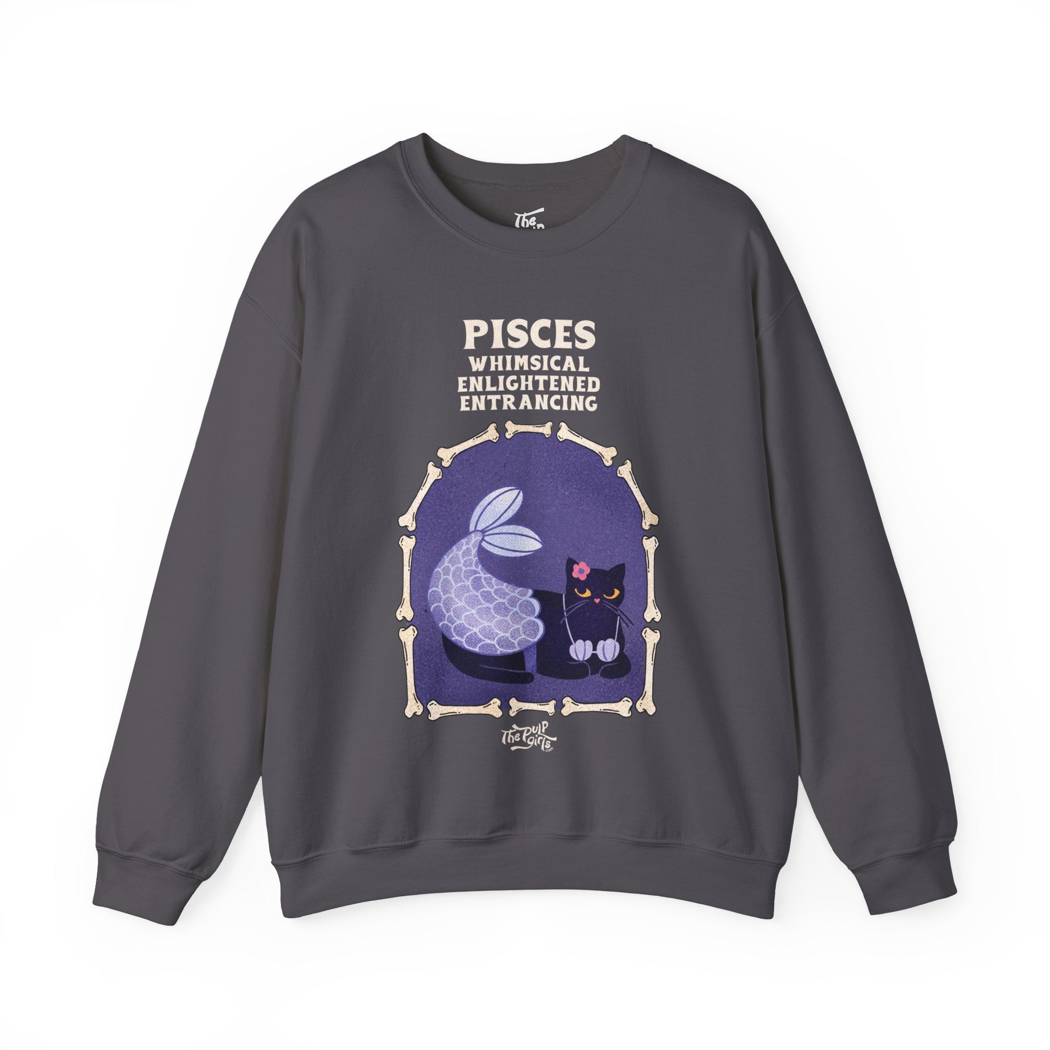 Pisces Halloween Cat Astrology Crewneck