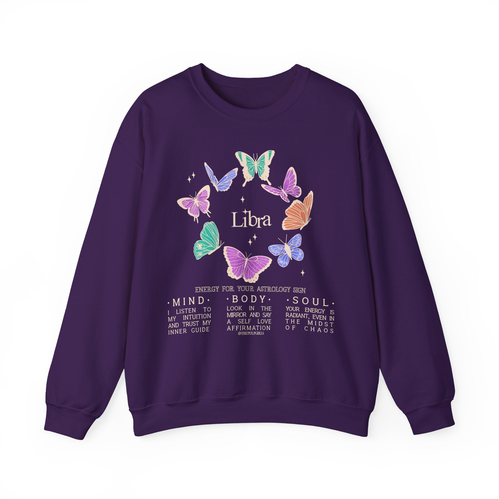 Libra Butterfly Astrology Crewneck