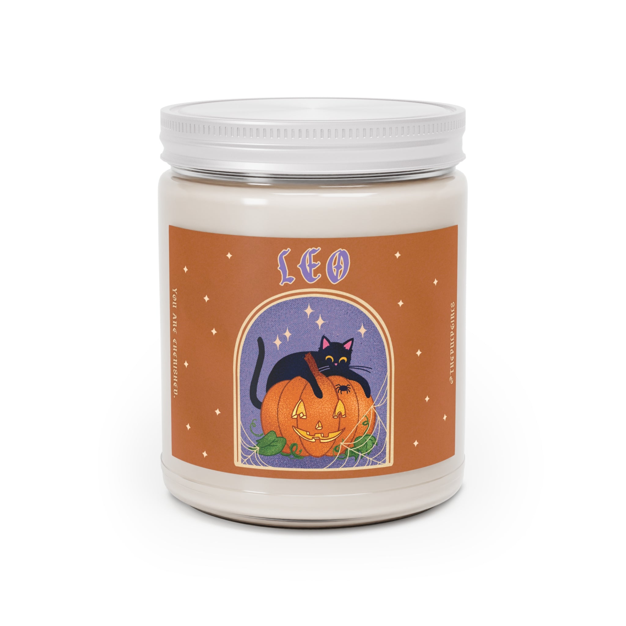Leo Spooky Cat Astrology Candle
