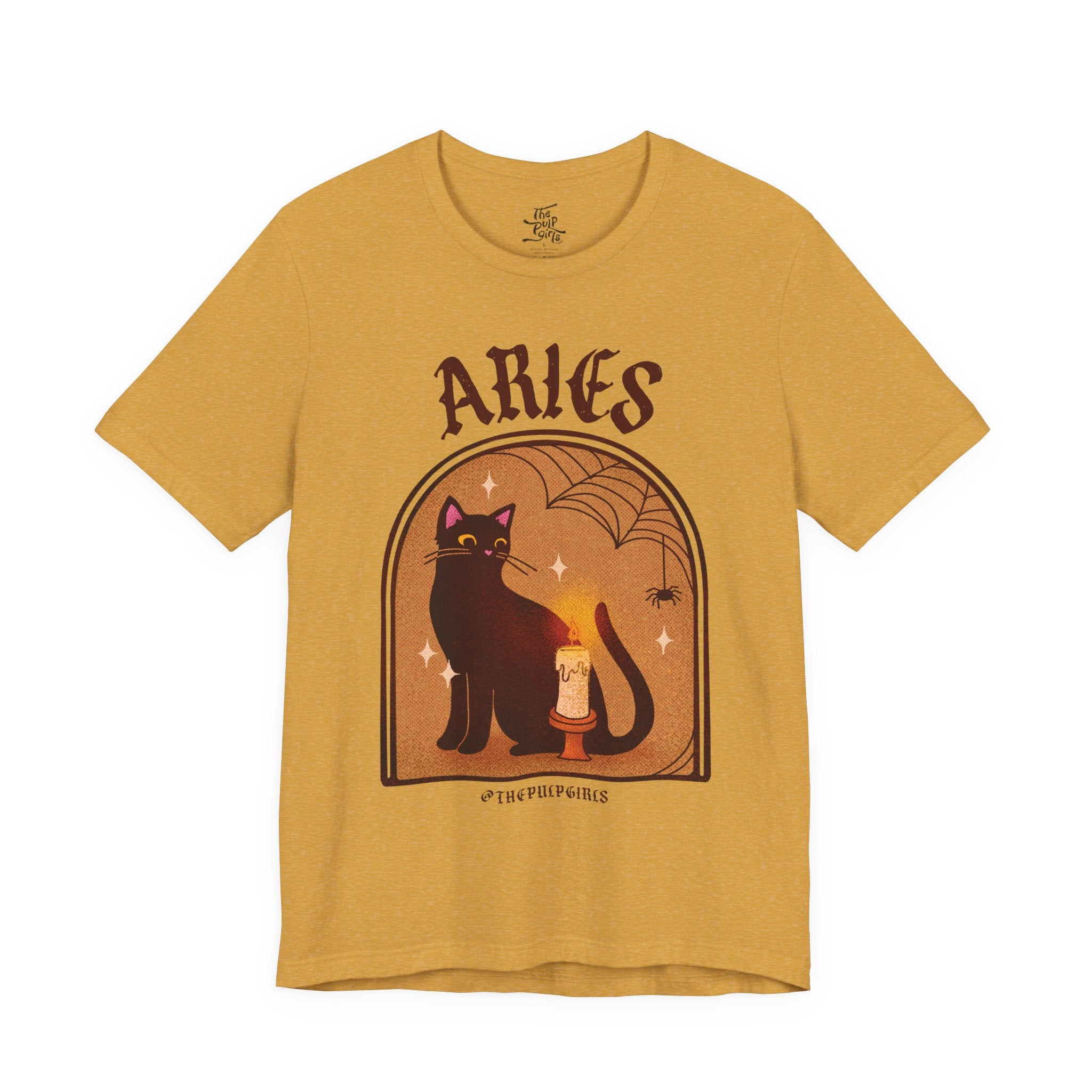 Aries Spooky Cat Astrology Tee