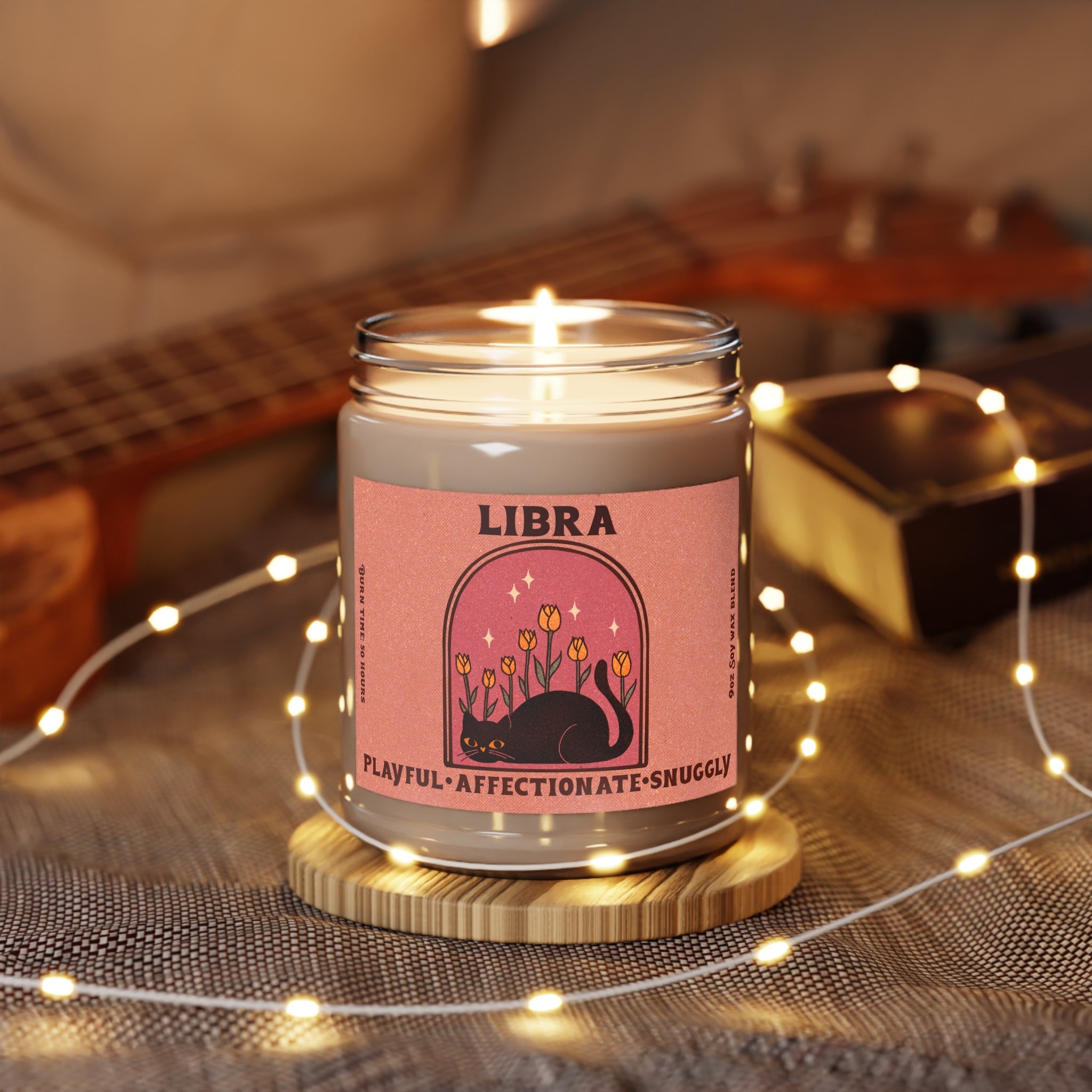 Libra Cat Astrology Candle
