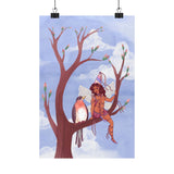 Pink Bird & Fairy Poster