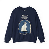 Aries Halloween Cat Astrology Crewneck