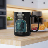 Halloween Cat Gemini Astrology Mug 15oz