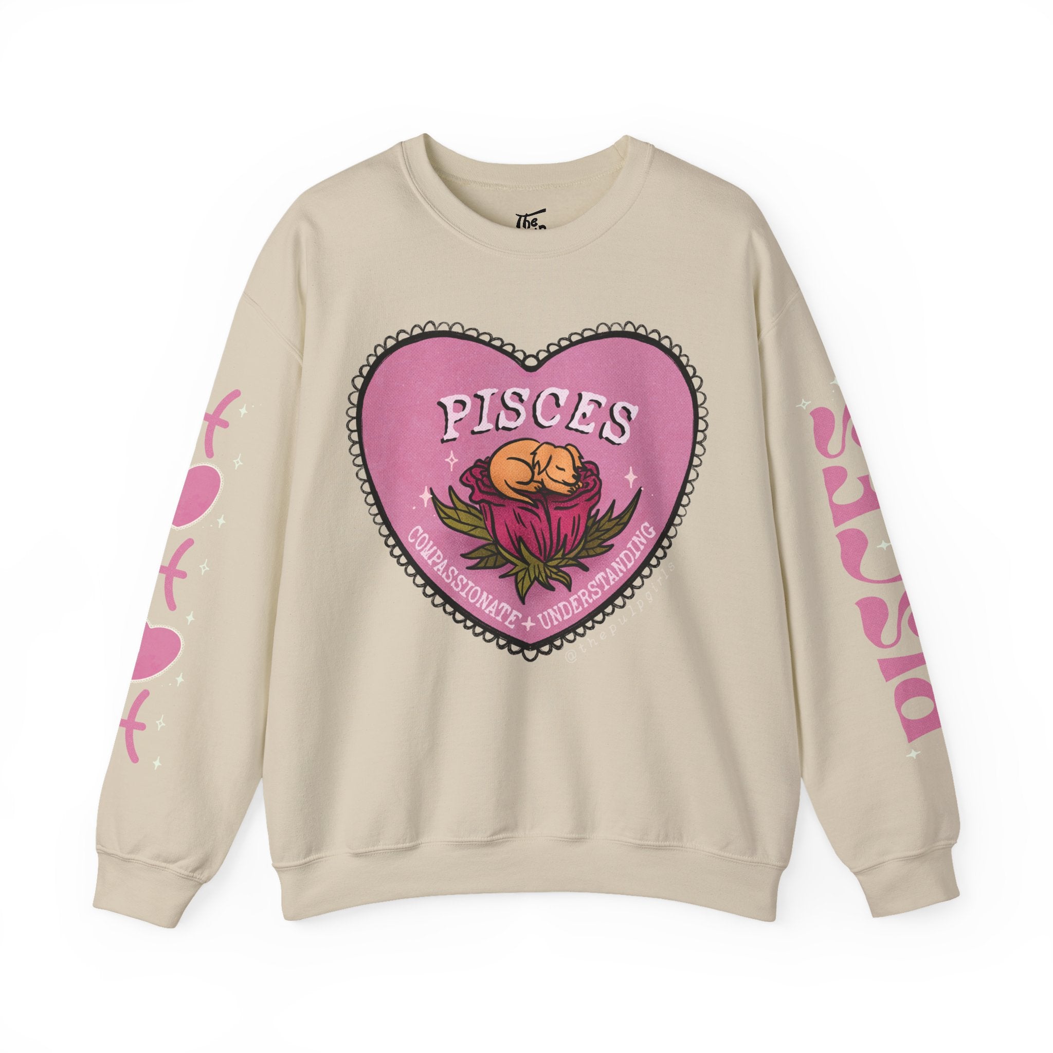 Pisces Lover Dog Astrology Crewneck