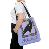 Aquarius Whimsical Crow Tote Bag